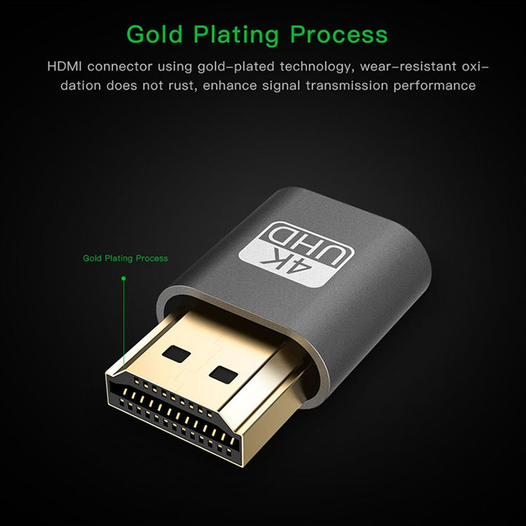 VGA Virtual Display Adapter HDMI 1.4 DDC EDID Dummy Plug Headless Display Emulator (Silver) - Computer & Networking by buy2fix | Online Shopping UK | buy2fix