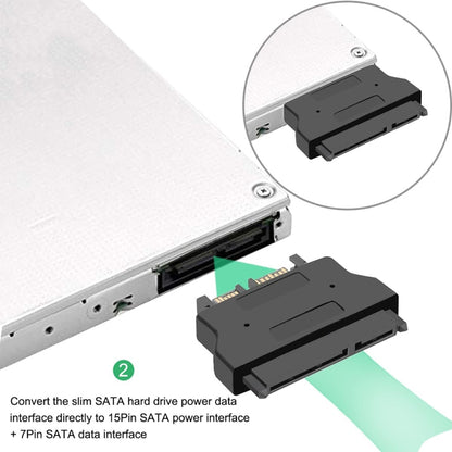 SATA 22 Pin Female to SLIMLINE SATA 13 Pin Male Adapter - eSATA & SATA & IDE by buy2fix | Online Shopping UK | buy2fix