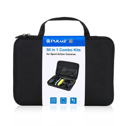 PULUZ 50 in 1 Accessories Total Ultimate Combo Kits with EVA Case (Chest Strap + Suction Cup Mount + 3-Way Pivot Arms + J-Hook Buckle + Wrist Strap + Helmet Strap + Extendable Monopod + Surface Mounts ... /3 /2 /1, DJI Osmo Action and Other Action Cameras - DJI & GoPro Accessories by PULUZ | Online Shopping UK | buy2fix