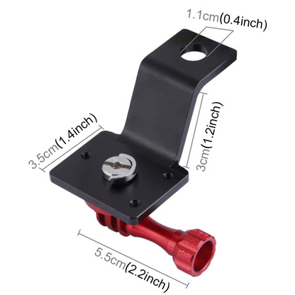 PULUZ Aluminum Alloy Motorcycle Fixed Holder Mount with Tripod Adapter & Screw for GoPro Hero11 Black / HERO10 Black /9 Black /8 Black /7 /6 /5 /5 Session /4 Session /4 /3+ /3 /2 /1, DJI Osmo Action and Other Action Cameras(Red) - DJI & GoPro Accessories by PULUZ | Online Shopping UK | buy2fix