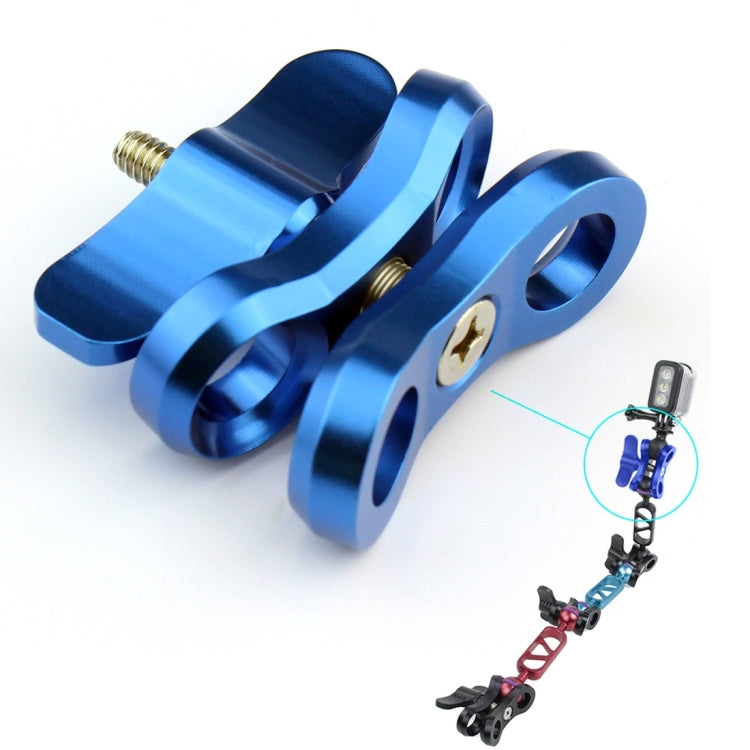 PULUZ Ball Clamp Close Hole Diving Camera Bracket CNC Aluminum Spring Flashlight Clamp for Diving Underwater Photography System(Blue) - Camera Accessories by PULUZ | Online Shopping UK | buy2fix