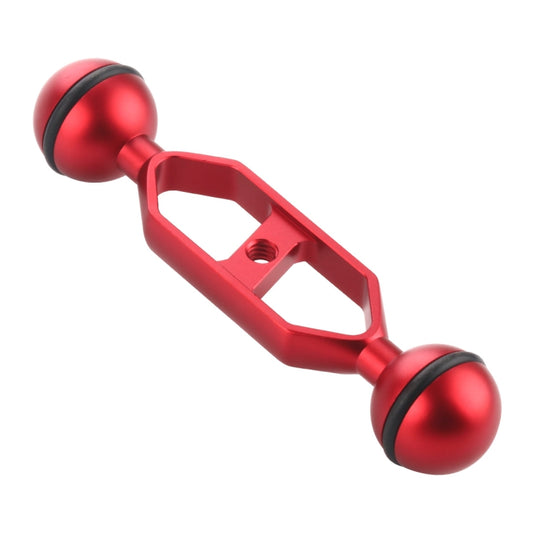 PULUZ 5.0 inch 12.6cm Aluminum Alloy Dual Balls Arm, Ball Diameter: 25mm(Red) - Camera Accessories by PULUZ | Online Shopping UK | buy2fix