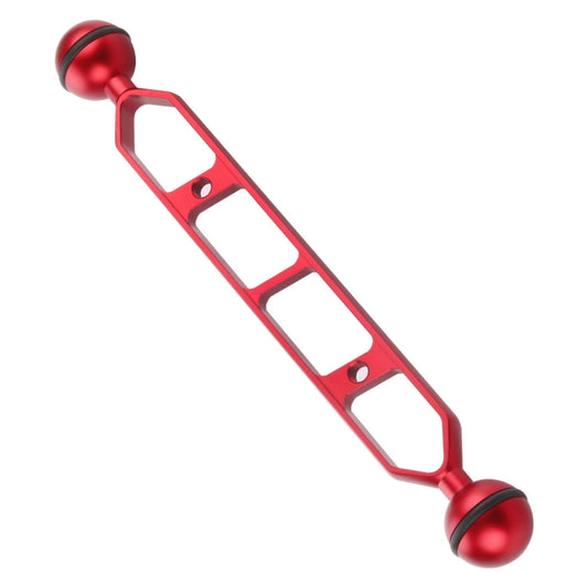 PULUZ 9.0 inch 22.8cm Aluminum Alloy Dual Balls Arm, Ball Diameter: 25mm(Red) - Camera Accessories by PULUZ | Online Shopping UK | buy2fix