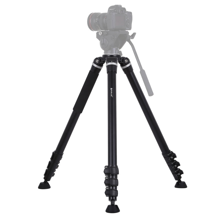 PULUZ 4-Section Folding Legs Metal Tripod Mount for DSLR / SLR Camera, Adjustable Height: 97-180cm - Camera Accessories by PULUZ | Online Shopping UK | buy2fix