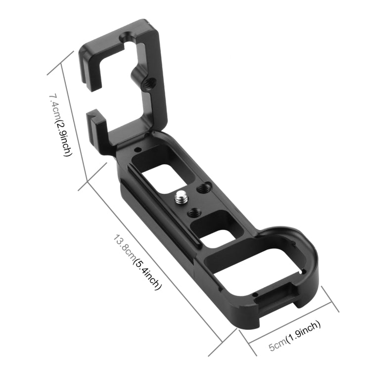 PULUZ 1/4 inch Vertical Shoot Quick Release L Plate Bracket Base Holder for Sony A7R / A7 / A7S(Black) - Camera Accessories by PULUZ | Online Shopping UK | buy2fix