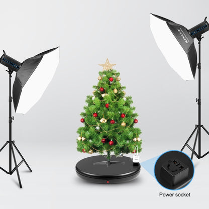 PULUZ 45cm Remote Control Adjusting Speed Rotating Turntable Display Stand with Power Socket, Black, Load 100kg(AU Plug) -  by PULUZ | Online Shopping UK | buy2fix