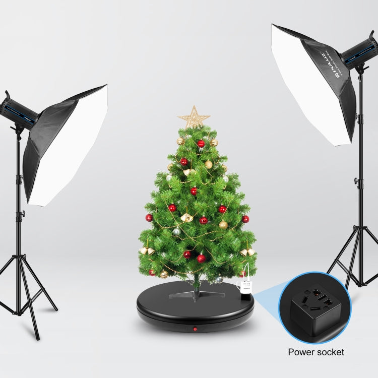 PULUZ 45cm Remote Control Adjusting Speed Rotating Turntable Display Stand with Power Socket, Black, Load 100kg(EU Plug) -  by PULUZ | Online Shopping UK | buy2fix