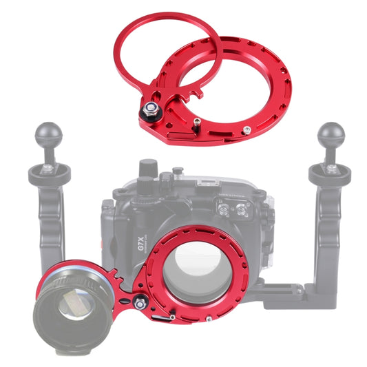 PULUZ Aluminum Alloy 67mm to 67mm Swing Wet-Lens Diopter Adapter Mount for DSLR Underwater Diving Housing(Red) - Camera Accessories by PULUZ | Online Shopping UK | buy2fix