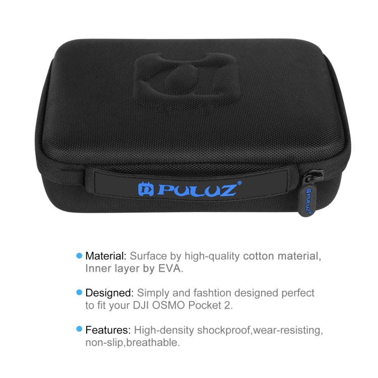 PULUZ Waterproof Carrying and Travel EVA Case for DJI OSMO Pocket 2, Size: 23x18x7cm(Black) - DJI & GoPro Accessories by PULUZ | Online Shopping UK | buy2fix