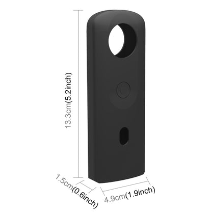 PULUZ Silicone Protective Case with Lens Cover for Ricoh Theta SC2 360 Panoramic Camera(Black) - DJI & GoPro Accessories by PULUZ | Online Shopping UK | buy2fix