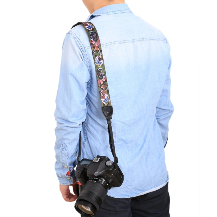 PULUZ Retro Ethnic Style Multi-color Series Butterflies Shoulder Neck Strap Camera Strap for SLR / DSLR Cameras - Camera Accessories by PULUZ | Online Shopping UK | buy2fix