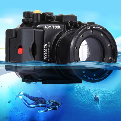 PULUZ 40m Underwater Depth Diving Case Waterproof Camera Housing for Sony RX100 IV(Black) - Camera Accessories by PULUZ | Online Shopping UK | buy2fix