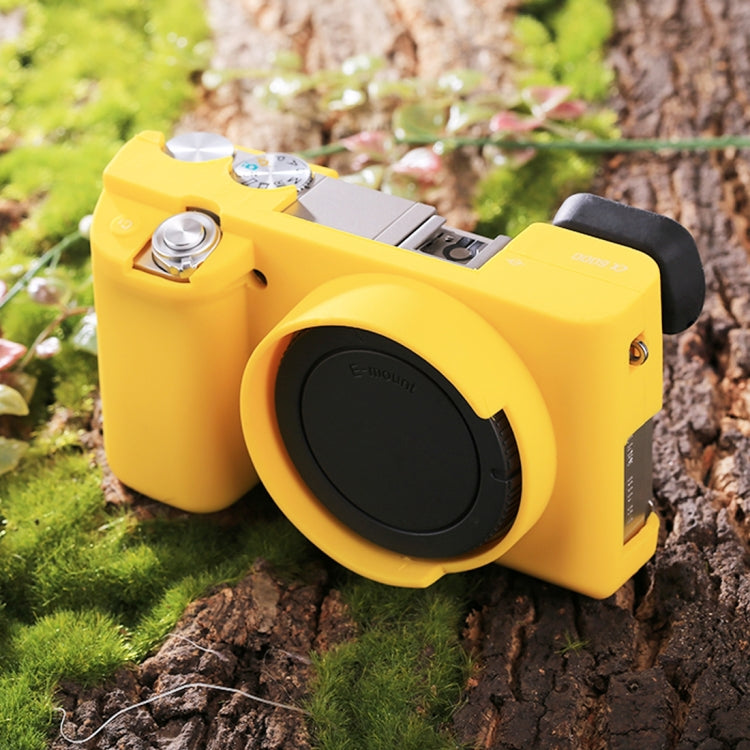 PULUZ Soft Silicone Protective Case for Sony ILCE-6000 / A6000(Yellow) - Camera Accessories by PULUZ | Online Shopping UK | buy2fix