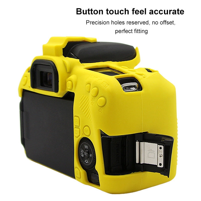 PULUZ Soft Silicone Protective Case for Canon EOS 77D(Yellow) - Camera Accessories by PULUZ | Online Shopping UK | buy2fix