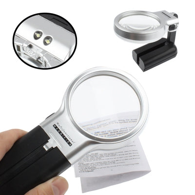 Multifunction 3X Handheld & Hands Free Magnifier with 2 LED Lights - Consumer Electronics by buy2fix | Online Shopping UK | buy2fix