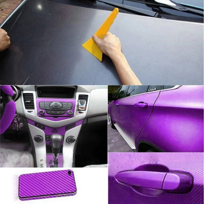 Car Decorative 3D Carbon Fiber PVC Sticker, Size: 127cm x 50cm(Purple) - Auto Film by buy2fix | Online Shopping UK | buy2fix