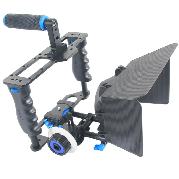 YELANGU YLG1103A-B Large Handle Video Camera Cage Stabilizer + Matte Box Kit for DSLR Camera / Video Camera - Camera Cage by YELANGU | Online Shopping UK | buy2fix