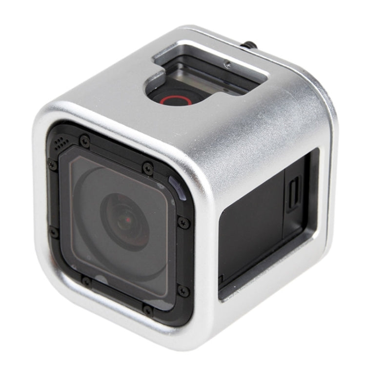 Housing Shell CNC Aluminum Alloy Protective Cage with Insurance Back Cover for GoPro HERO5 Session /HERO4 Session /HERO Session(Silver) - DJI & GoPro Accessories by buy2fix | Online Shopping UK | buy2fix