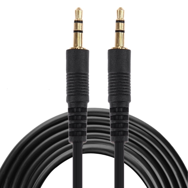 Aux Cable, 3.5mm Male Mini Plug Stereo Audio Cable, Length: 3m (Black + Gold Plated Connector) - Aux Cable by buy2fix | Online Shopping UK | buy2fix