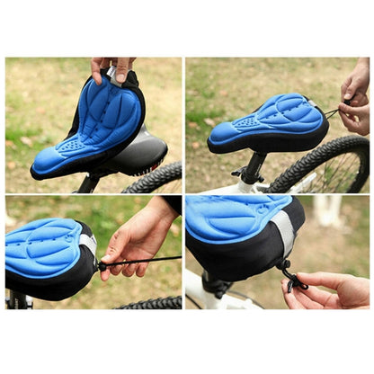 3D Silicone Lycra Nylon & Gel Pad Bicycle Seat Saddle Cover, Soft Cushion Fits for Kinds of Bikes(Black) - Outdoor & Sports by buy2fix | Online Shopping UK | buy2fix