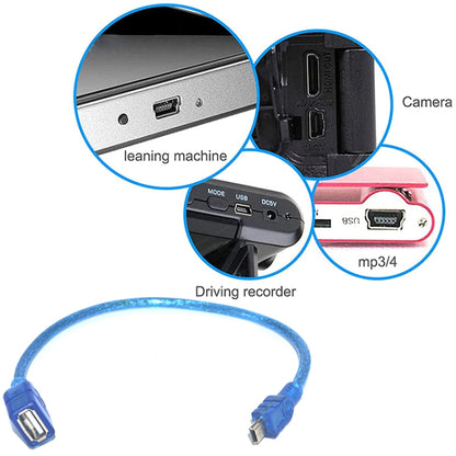 USB 2.0 AF TO mini 5pin cable, Length: 25cm - USB Cable by buy2fix | Online Shopping UK | buy2fix