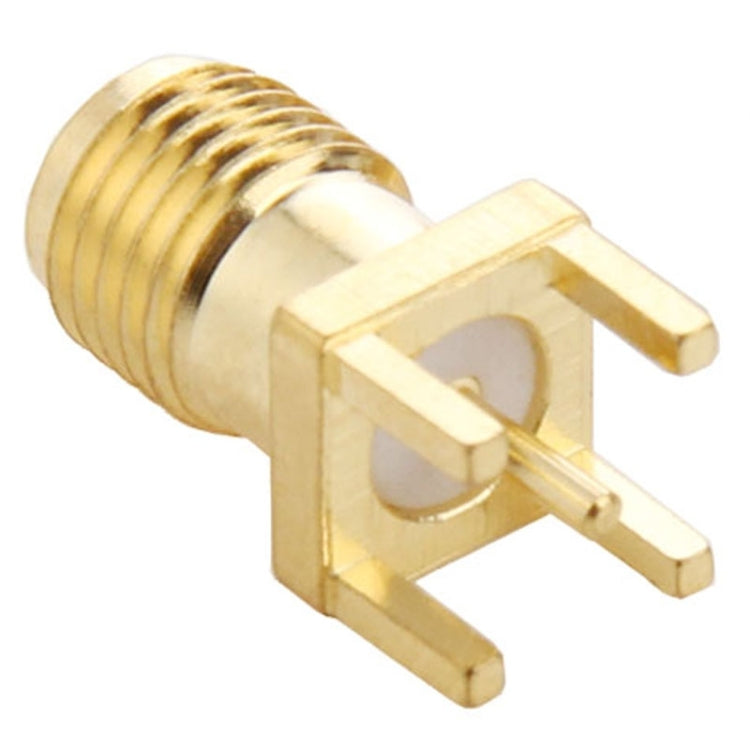 10 PCS Gold Plated SMA Female Panel Mount PCB Square Equally RF Connector Adapter - Connectors by buy2fix | Online Shopping UK | buy2fix