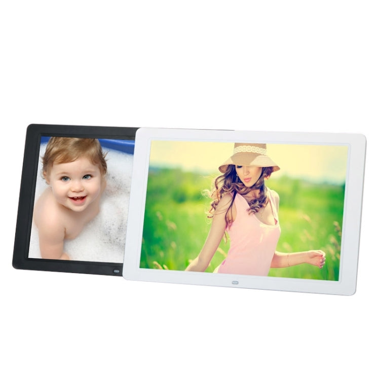 15 inch 1280 x 800 16:9 LED Widescreen Suspensibility Digital Photo Frame with Holder & Remote Control, Support SD / MicroSD / MMC / MS / XD / USB Flash Disk(White) - Consumer Electronics by buy2fix | Online Shopping UK | buy2fix