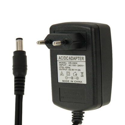 High Quality EU Plug AC 100-240V to DC 9V 2A Power Adapter, Tips: 5.5 x 2.1mm, Cable Length: 1m - Consumer Electronics by buy2fix | Online Shopping UK | buy2fix