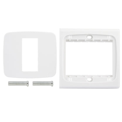 Wall Plate with Screw for Blank Inserts - 1 Hole, Use around the world(White) - Consumer Electronics by buy2fix | Online Shopping UK | buy2fix