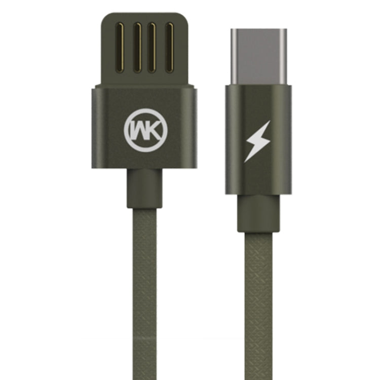 WK WDC-055a 2.4A Type-C / USB-C Babylon Aluminum Alloy Charging Data Cable, Length: 2m(Green) - USB-C & Type-C Cable by WK | Online Shopping UK | buy2fix