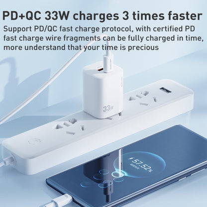 WK WP-U140 33W Power Series USB+USB-C/Type-C Fast Charger, Specifications: US Plug(White) - Apple Accessories by WK | Online Shopping UK | buy2fix