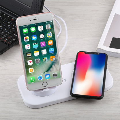 USB to 3 in 1 (8 Pin + Micro USB + USB-C / Type-C) Dock Charger Desktop Charging Data Sync Stand Station Holder with Qi Wireless Charger & USB Cable - Mobile Accessories by buy2fix | Online Shopping UK | buy2fix