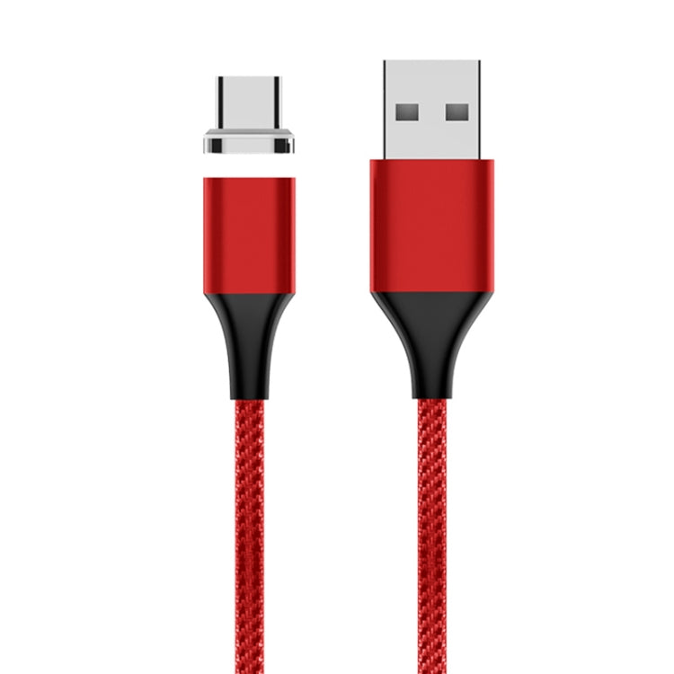 M11 3A USB to USB-C / Type-C Nylon Braided Magnetic Data Cable, Cable Length: 2m (Red) - Mobile Accessories by buy2fix | Online Shopping UK | buy2fix