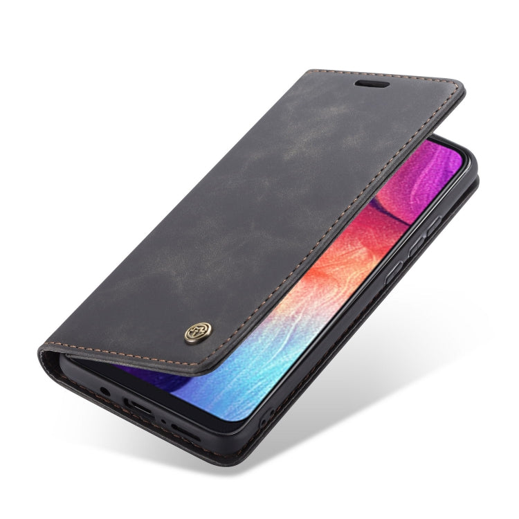 CaseMe-013 Multifunctional Retro Frosted Horizontal Flip Leather Case for Galaxy A30S / A50S / A50, with Card Slot & Holder & Zipper Wallet & Photo Frame(Black) - Galaxy Phone Cases by CaseMe | Online Shopping UK | buy2fix