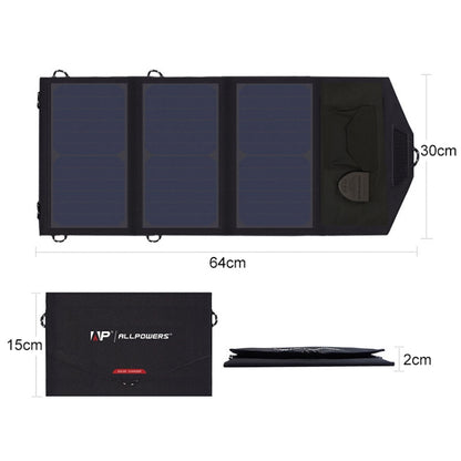 ALLPOWERS 18V 21W Solar Charger Panel Waterproof Foldable Solar Power - Charger by buy2fix | Online Shopping UK | buy2fix