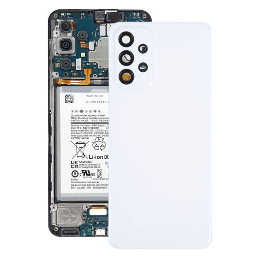 For Samsung Galaxy A23 5G SM-A236A Original Battery Back Cover with Camera Lens Cover(White) - Back Cover by buy2fix | Online Shopping UK | buy2fix