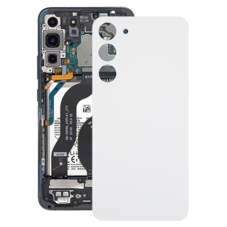 For Samsung Galaxy S23+ SM-S916B OEM Glass Battery Back Cover(White) - Repair & Spare Parts by buy2fix | Online Shopping UK | buy2fix