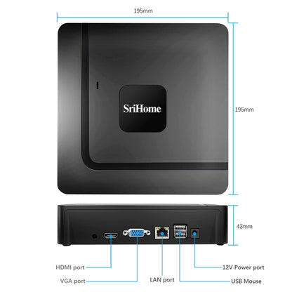 SriHome NVS003 4K Ultra HD 16 Channel Network Video Recorder, EU Plug - Digital Video Recorder by SriHome | Online Shopping UK | buy2fix