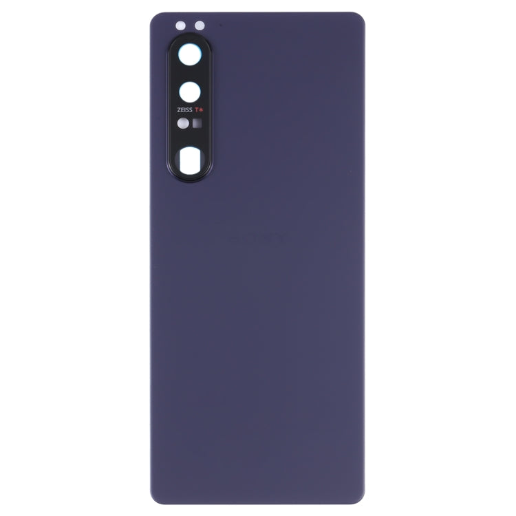 Original Battery Back Cover with Camera Lens for Sony Xperia 1 III(Purple) - Repair & Spare Parts by buy2fix | Online Shopping UK | buy2fix