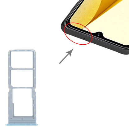 For vivo Y16 SIM Card Tray + SIM Card Tray + Micro SD Card Tray (Blue) - Repair & Spare Parts by buy2fix | Online Shopping UK | buy2fix