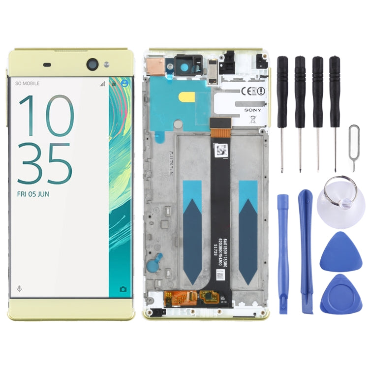 Original LCD Screen For Sony Xperia XA Ultra F3212 Digitizer Full Assembly with Frame(Gold) - Repair & Spare Parts by buy2fix | Online Shopping UK | buy2fix