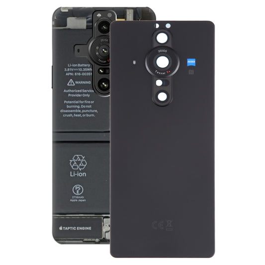 For Sony Xperia Pro-I Original Battery Back Cover with Camera Lens Cover(Black) - Back Cover by buy2fix | Online Shopping UK | buy2fix