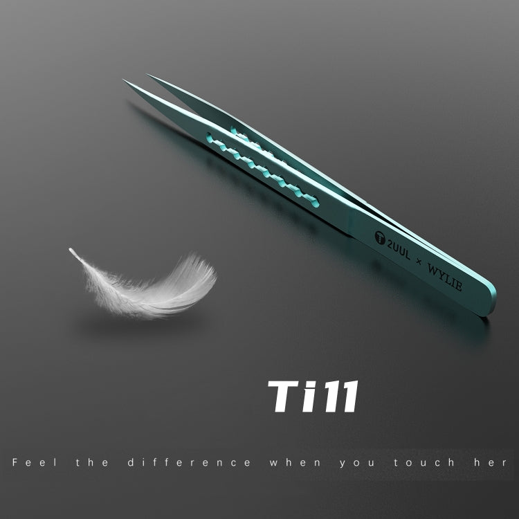 2UUL & WYLIE Ti11 Titanium Alloy Straight Tip Tweezers - Tweezers by 2UUL | Online Shopping UK | buy2fix