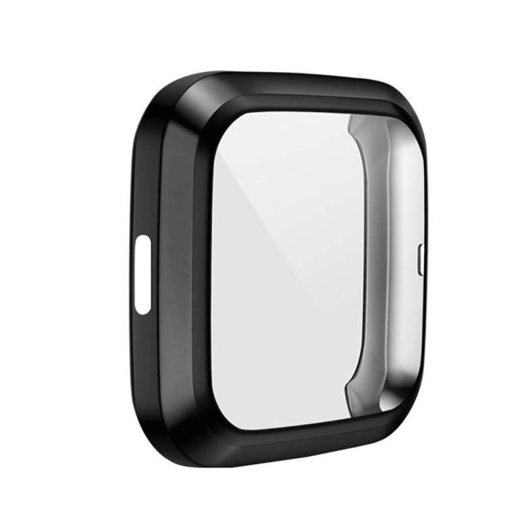 For Fitbit versa 2 Plating TPU All-inclusive Protective Shell(Black) - Smart Wear by buy2fix | Online Shopping UK | buy2fix