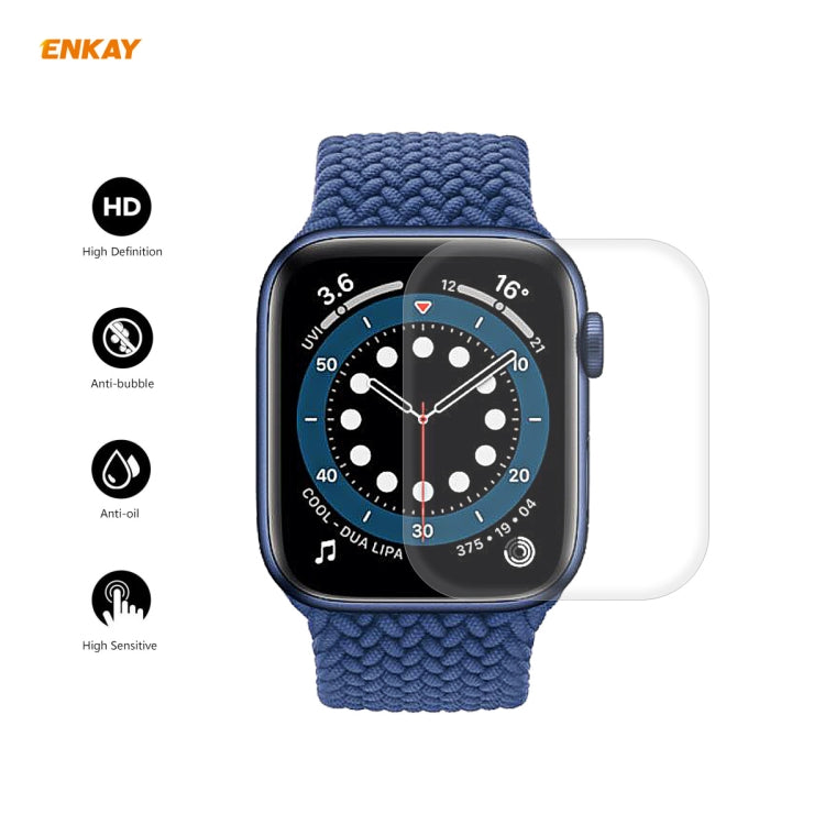 For Apple Watch Series 6/5/4/SE 44mm ENKAY Hat-Prince 3D Full Screen PET Curved Hot Bending HD Screen Protector Film(Transparent) - Watch Cases by ENKAY | Online Shopping UK | buy2fix