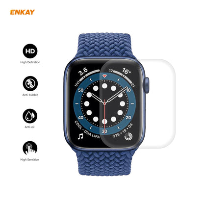 For Apple Watch Series 6/5/4/SE 44mm ENKAY Hat-Prince 3D Full Screen PET Curved Hot Bending HD Screen Protector Film(Transparent) - Watch Cases by ENKAY | Online Shopping UK | buy2fix