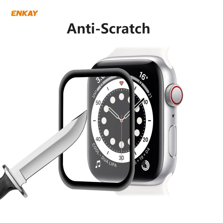 For Apple Watch 6/5/4/SE 44mm 10 PCS ENKAY Hat-Prince 3D Full Screen Soft PC Edge + PMMA HD Screen Protector Film - Watch Cases by ENKAY | Online Shopping UK | buy2fix