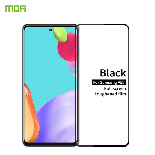 For Samsung Galaxy A52 5G / 4G MOFI 9H 2.5D Full Screen Tempered Glass Film(Black) - Galaxy Tempered Glass by PINWUYO | Online Shopping UK | buy2fix