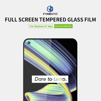 For Realme X7 Max PINWUYO 9H 2.5D Full Screen Tempered Glass Film(Black) - Realme Tempered Glass by PINWUYO | Online Shopping UK | buy2fix