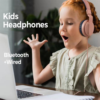 BOBo Kids Gift Bluetooth 5.0 Bass Noise Cancelling Stereo Wireless Headset With Mic, Support TF Card / FM / AUX-in(Red) - Headset & Headphone by buy2fix | Online Shopping UK | buy2fix